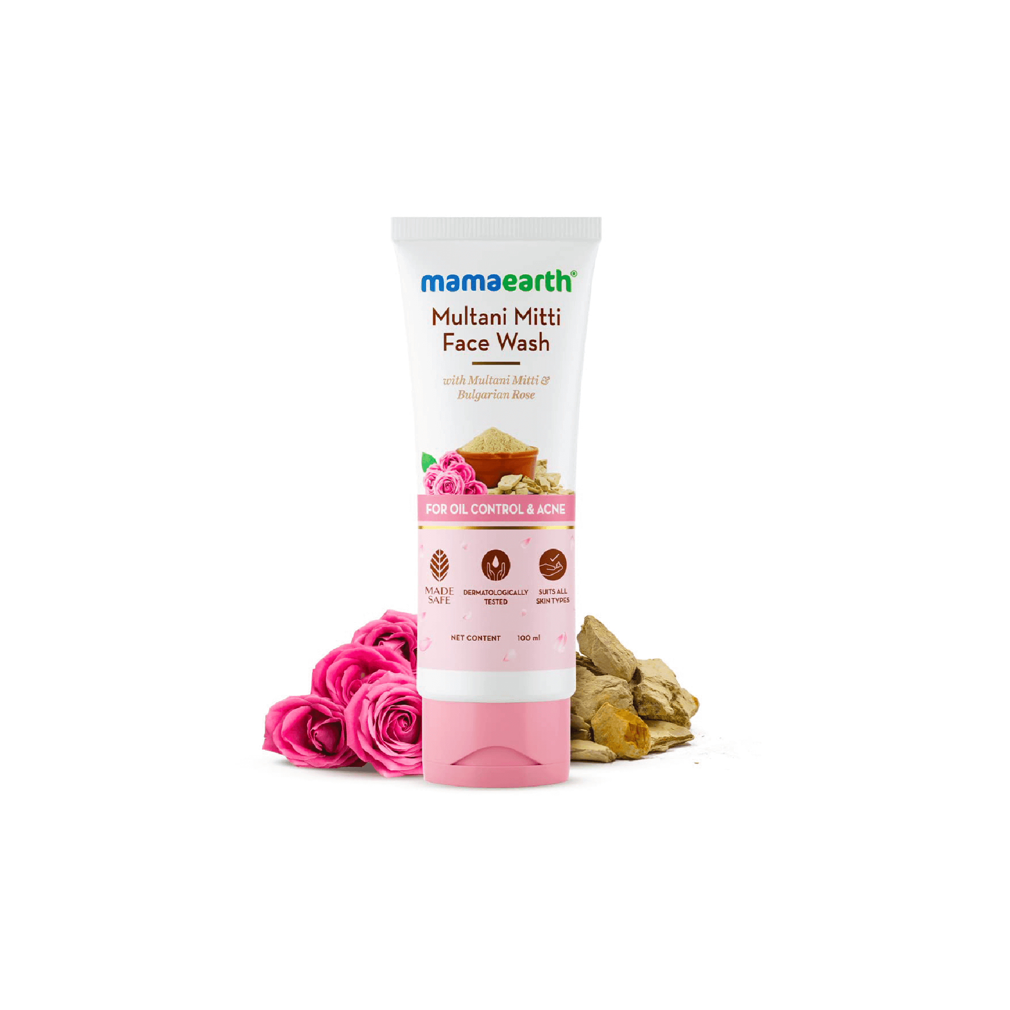 Mamaearth Multani Mitti Face Wash For Oil Control & Acne – 100 ml