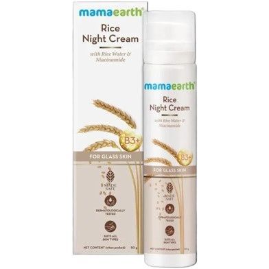 Mamaearth Rice Night Cream for Clear Skin with Rice Water & Niacinamide 50g